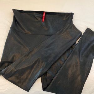 Petite Spanx Leather Leggings
